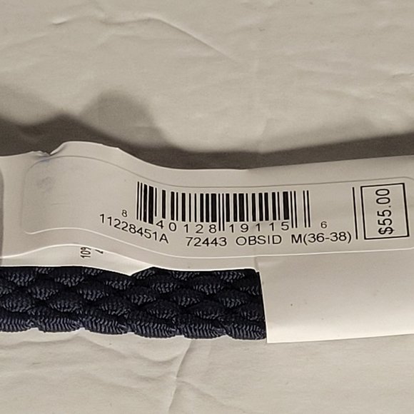 $55 Nike G Flex Webbed Braided Golf Belt Dark Blue NWT Medium (36-38) - Picture 4 of 6